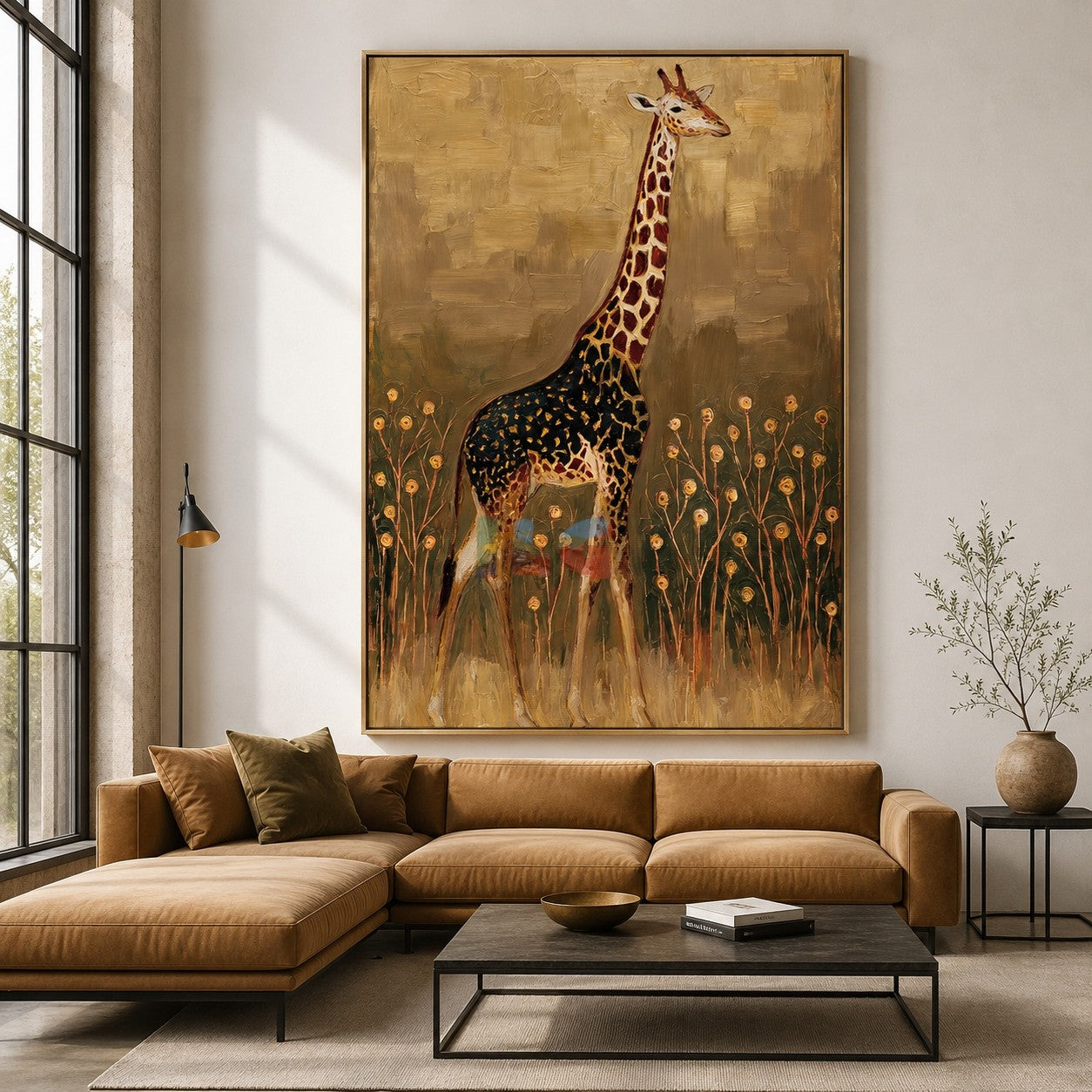 Golden Savanna Giraffe – Animal Wall Art