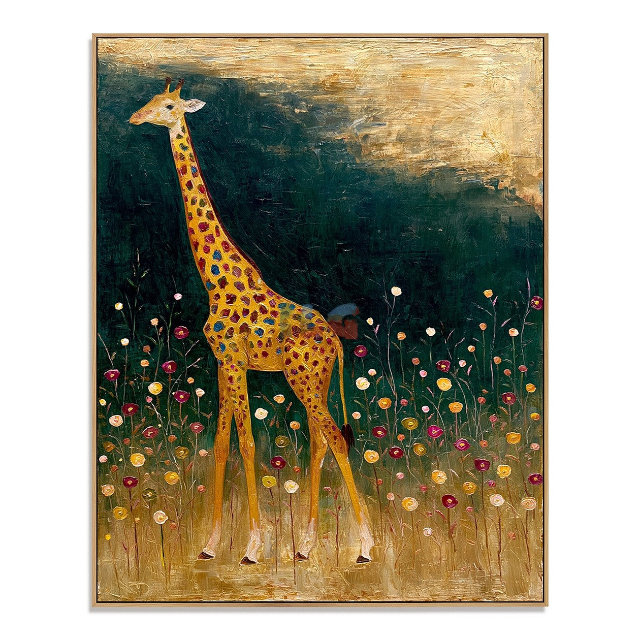 Wildflower Giraffe Meadow – Animal Wall Art