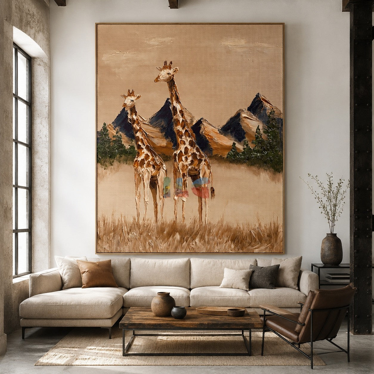 Mountain Giraffe Pair – Animal Wall Art