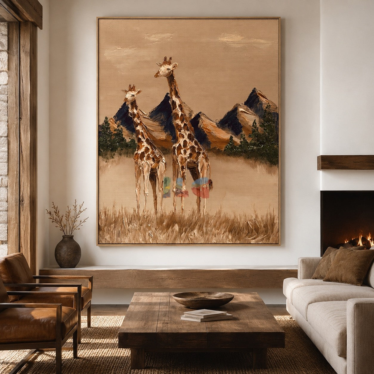 Mountain Giraffe Pair – Animal Wall Art