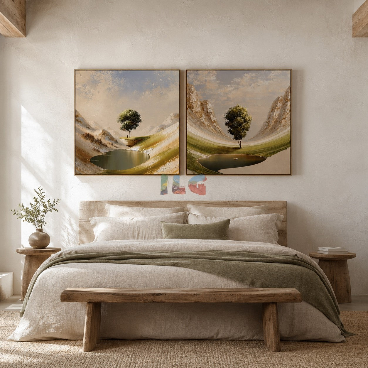 Serene Valley Duo – Landscape Wall Art Set