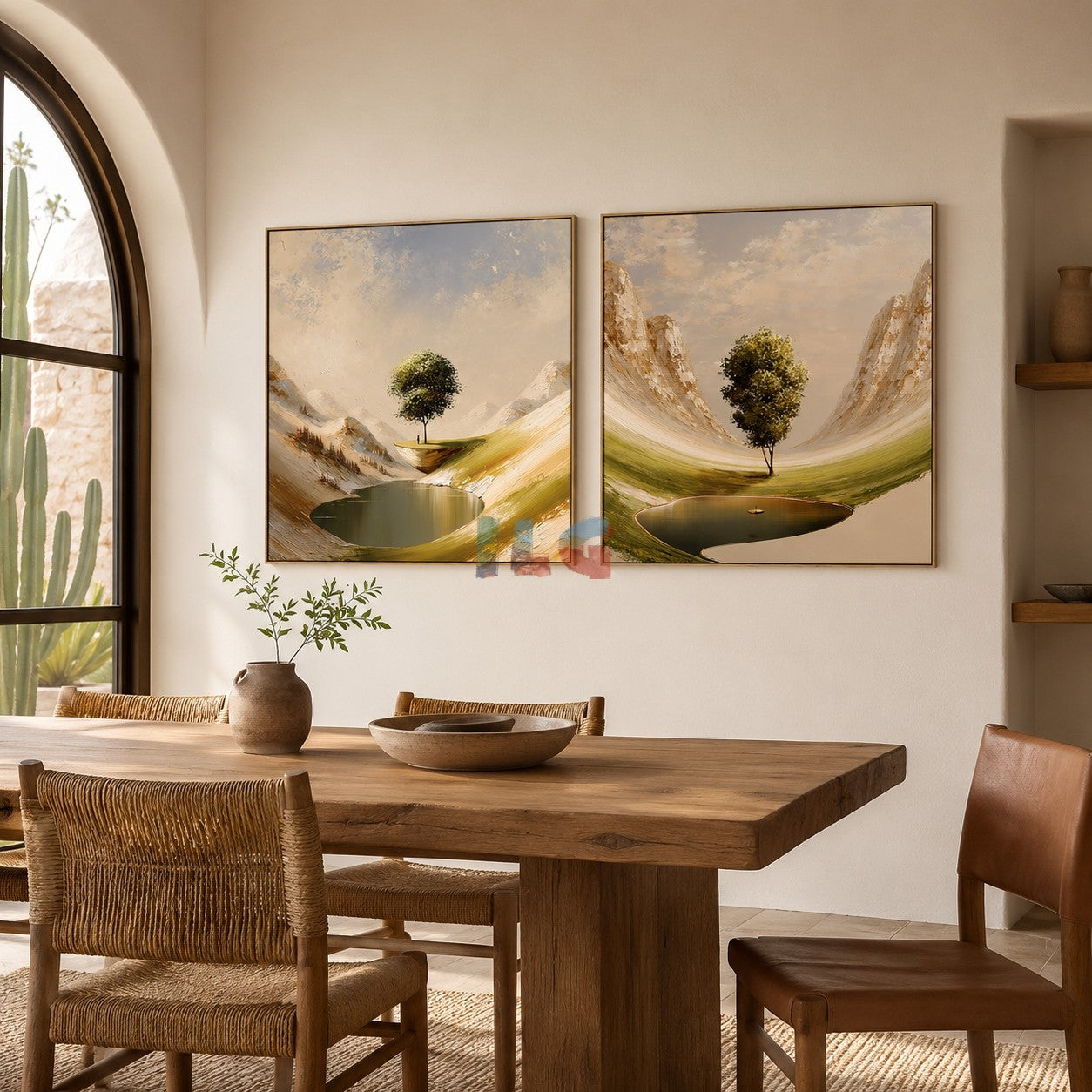 Serene Valley Duo – Landscape Wall Art Set