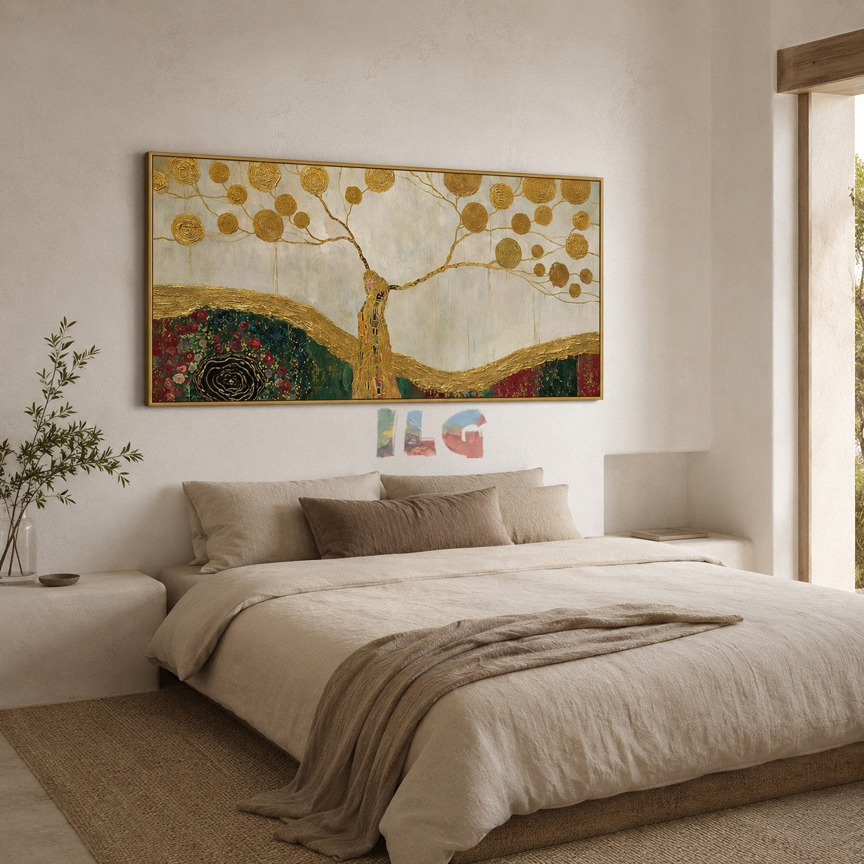 Golden Branch Valley – Decorative Botanical Textured Wall Art