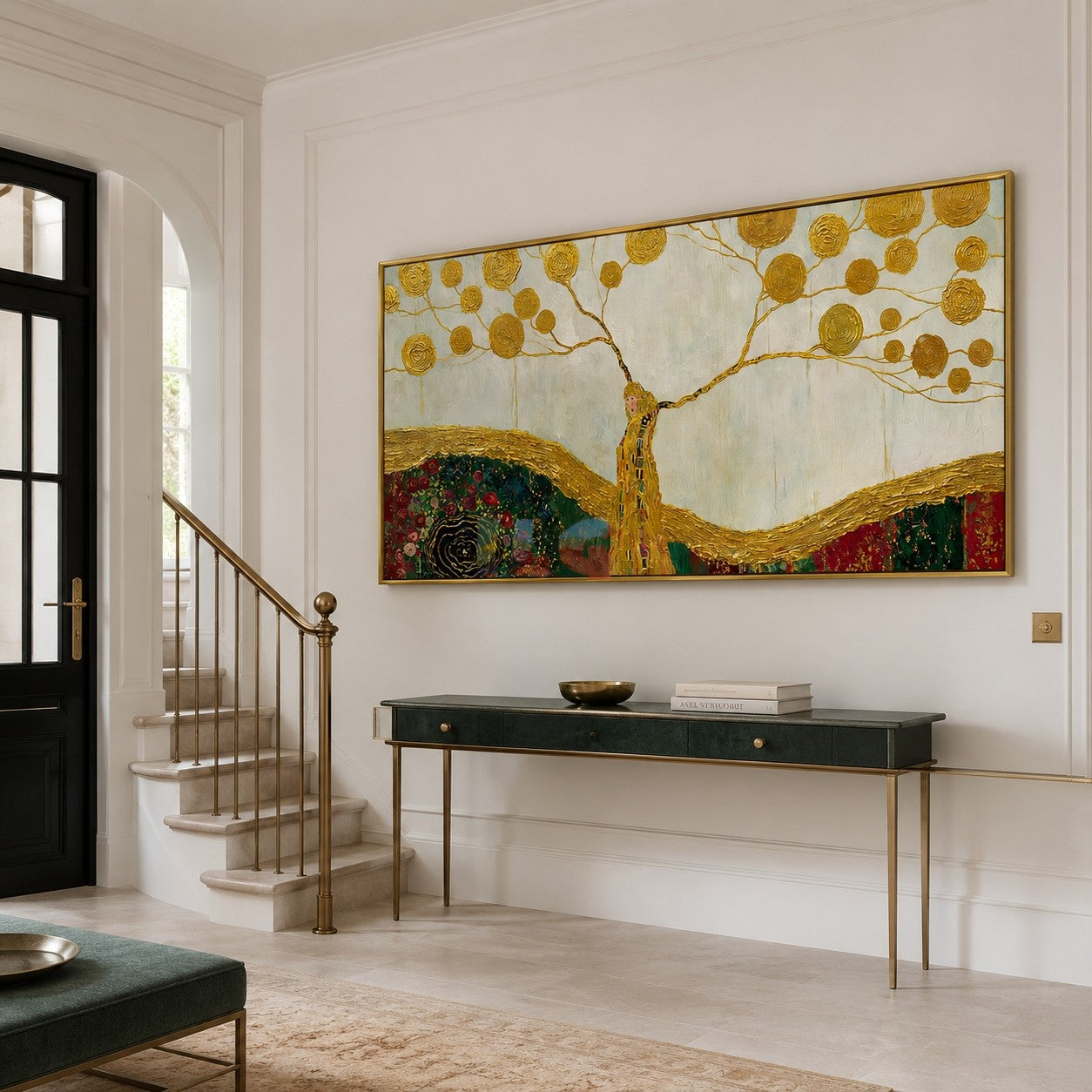 Golden Branch Valley – Decorative Botanical Textured Wall Art