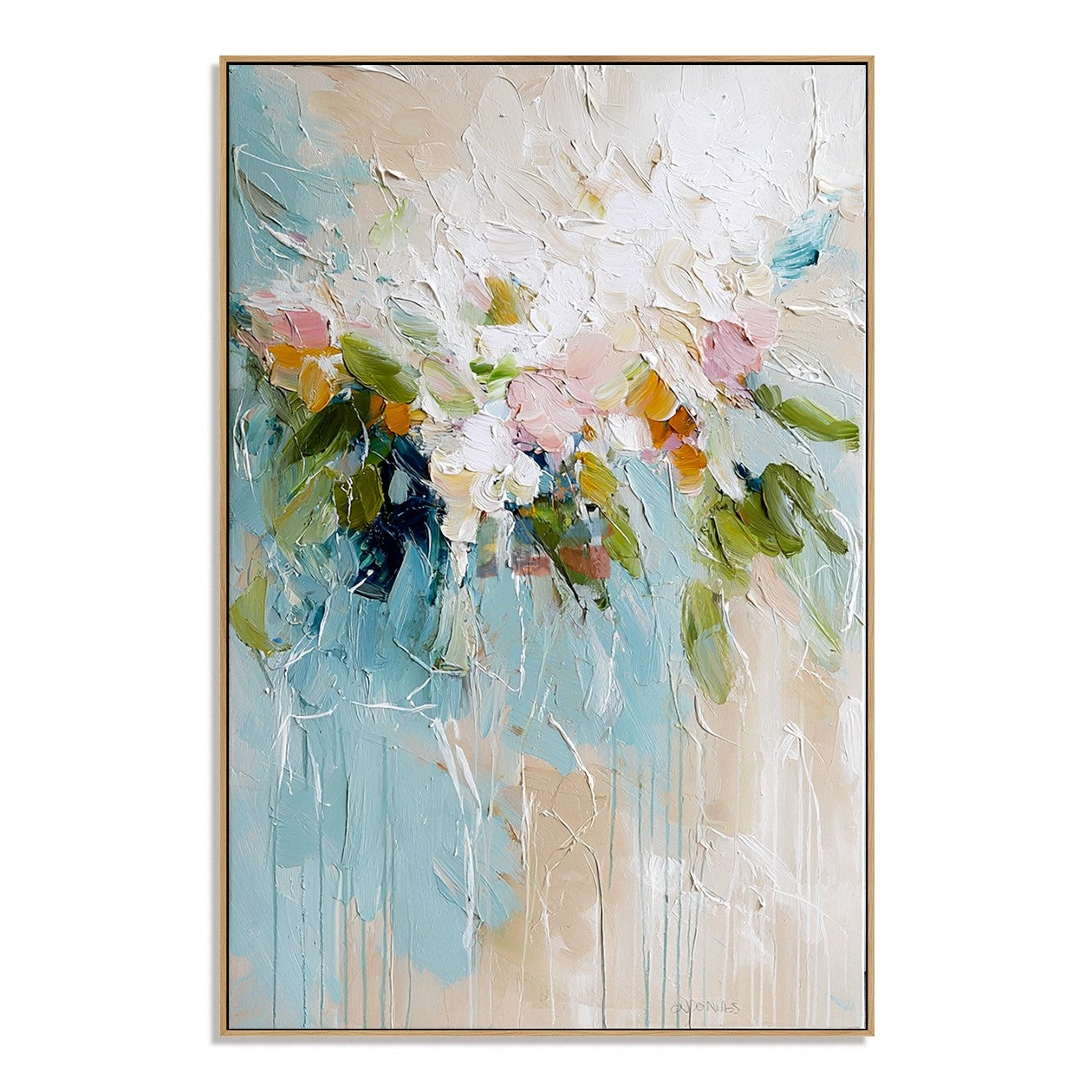 Cloud White Bouquet – Textured Floral Wall Art