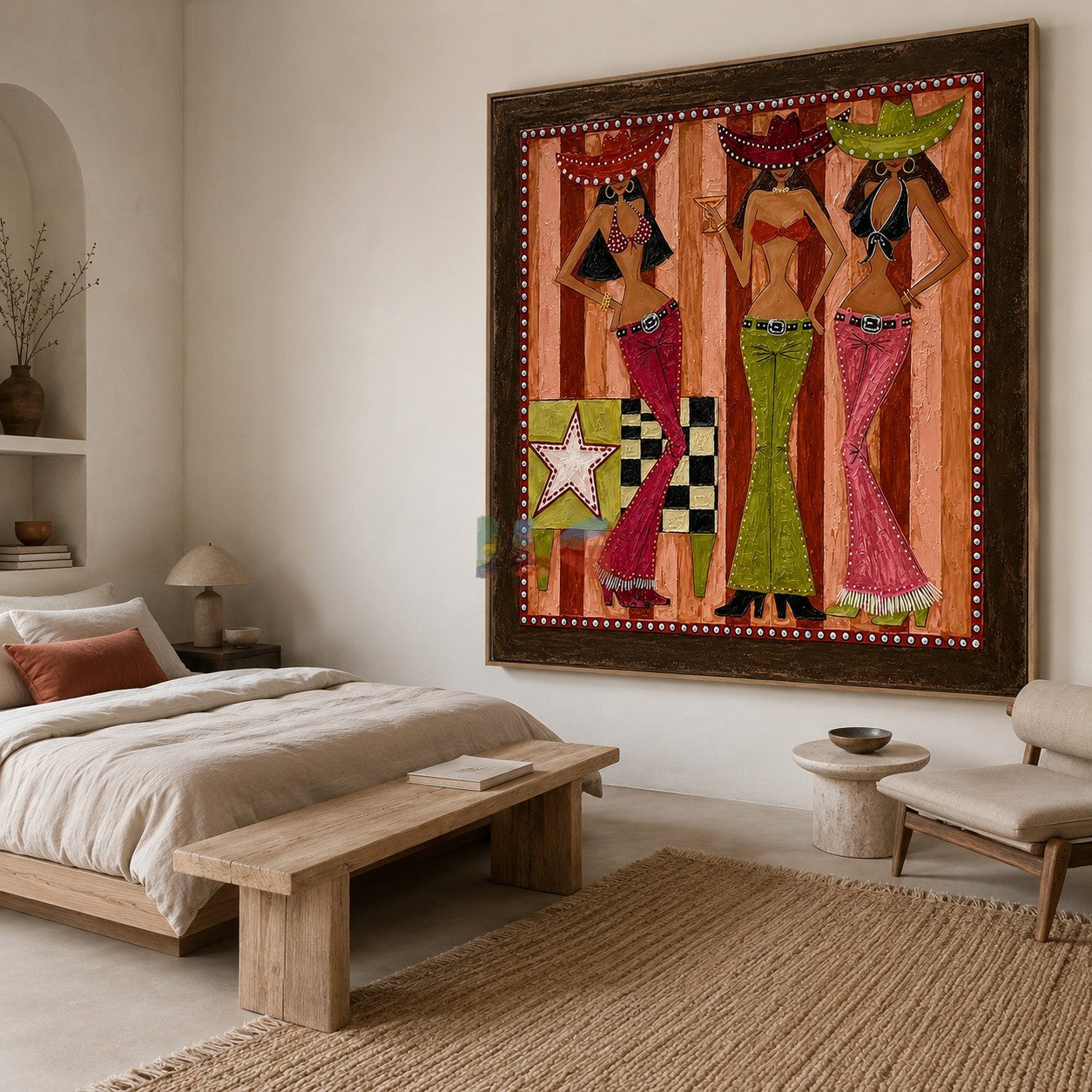 Fiesta Hat Trio – Western Figure Wall Art