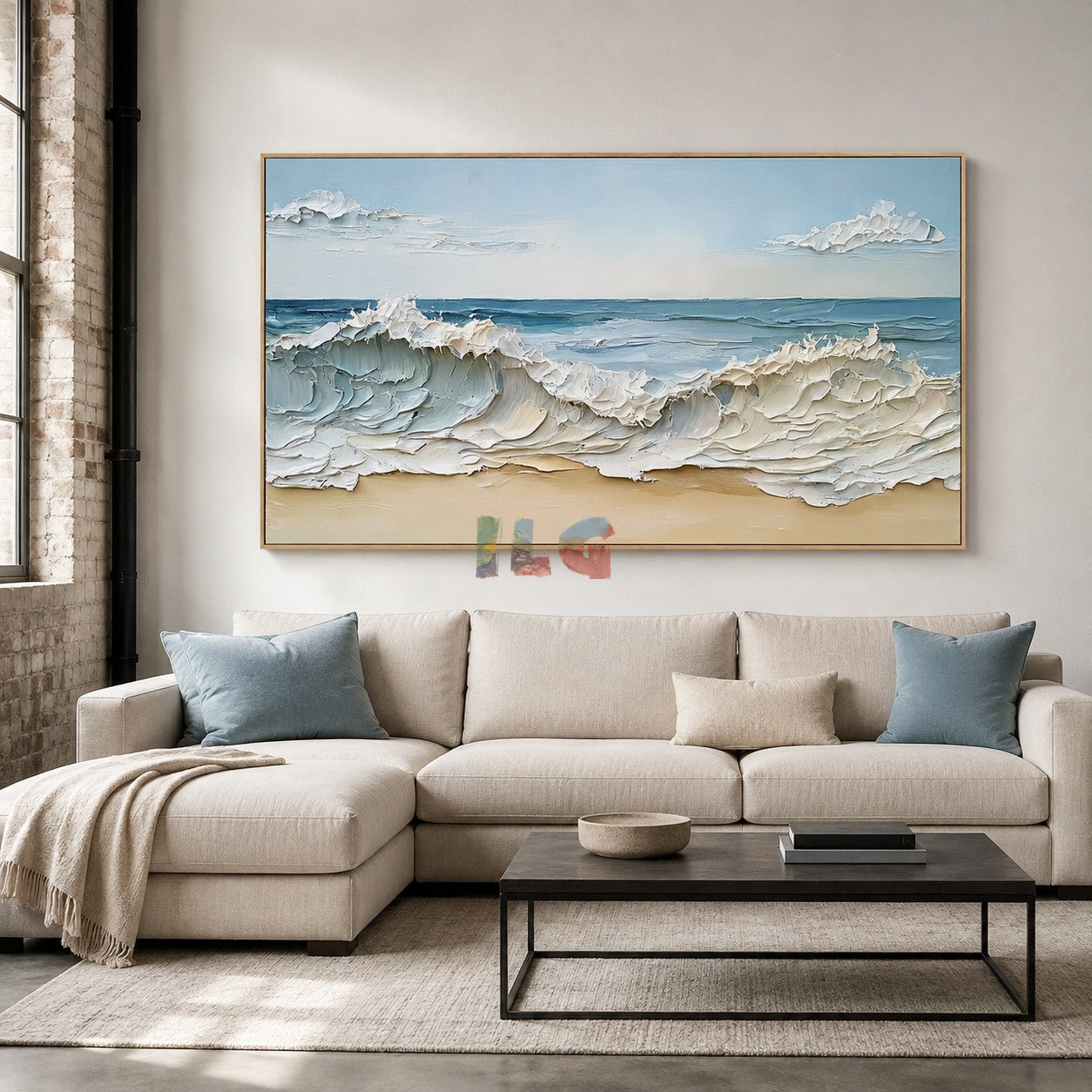 Coastal Wave Serenity – Textured Seascape Wall Art