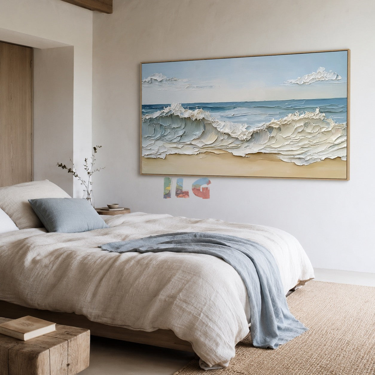 Coastal Wave Serenity – Textured Seascape Wall Art