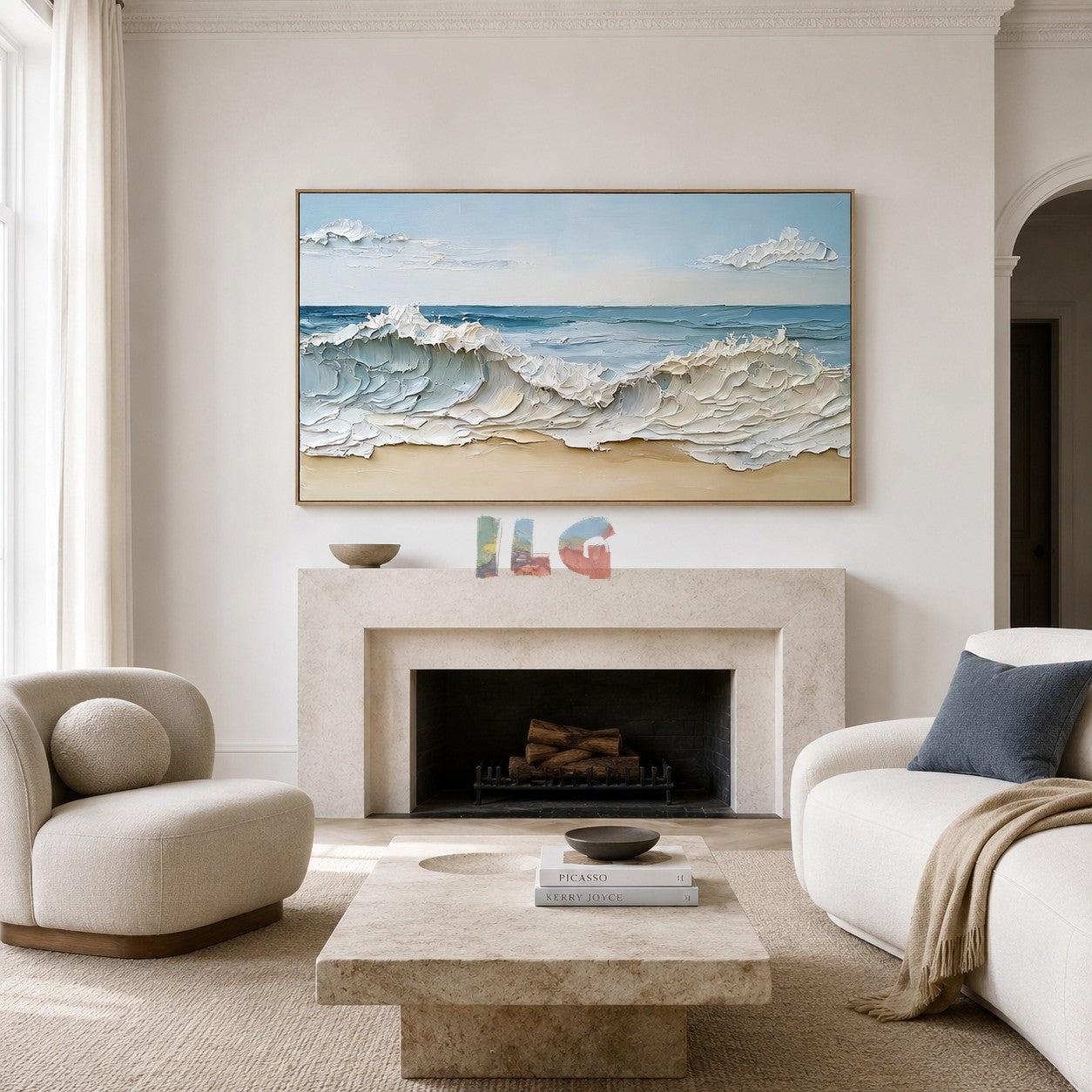 Coastal Wave Serenity – Textured Seascape Wall Art
