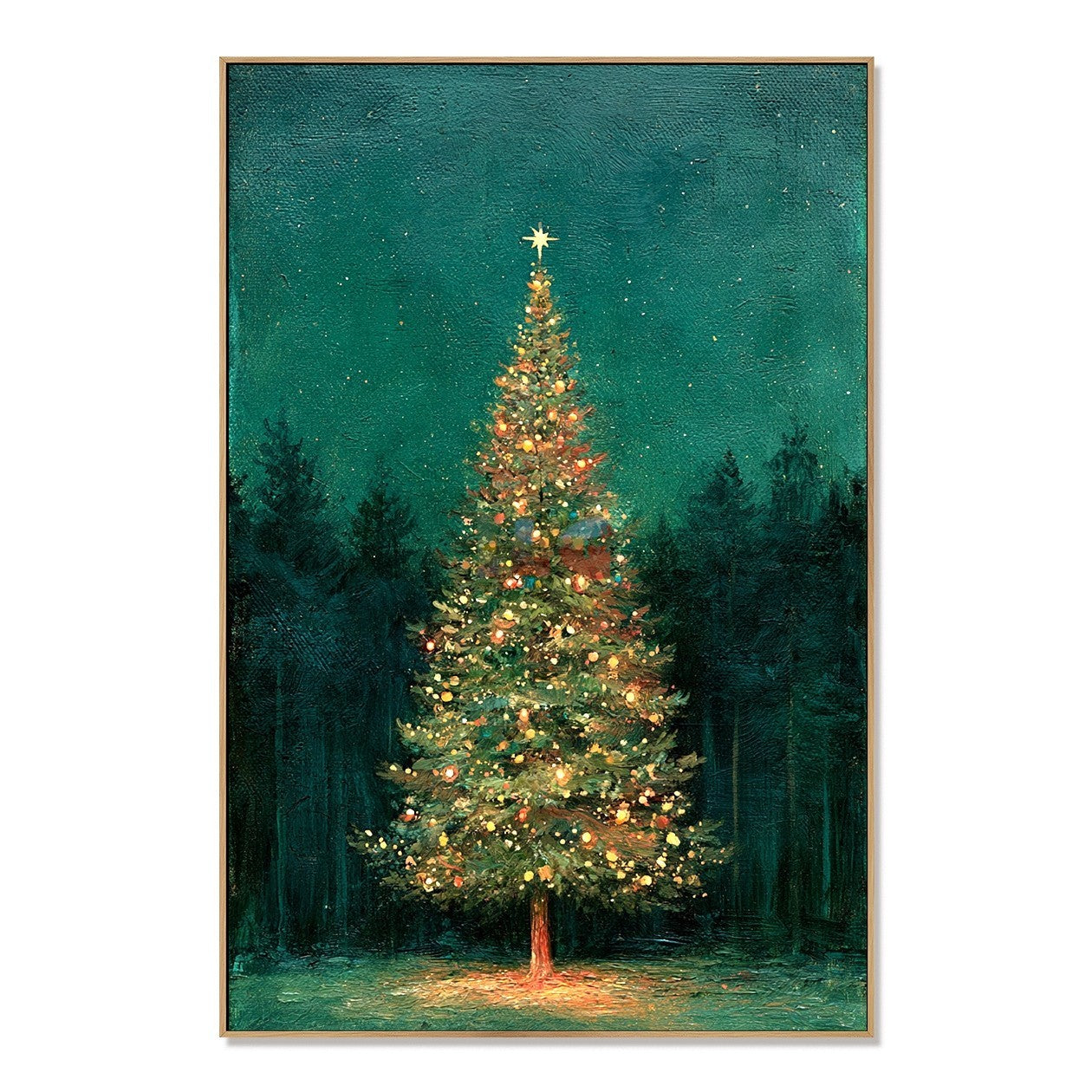 Noel Forest Radiance – Christmas Tree Textured Wall Art