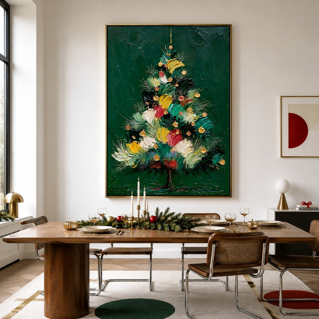 Enchanted Evergreen Night – Christmas Tree Textured Wall Art