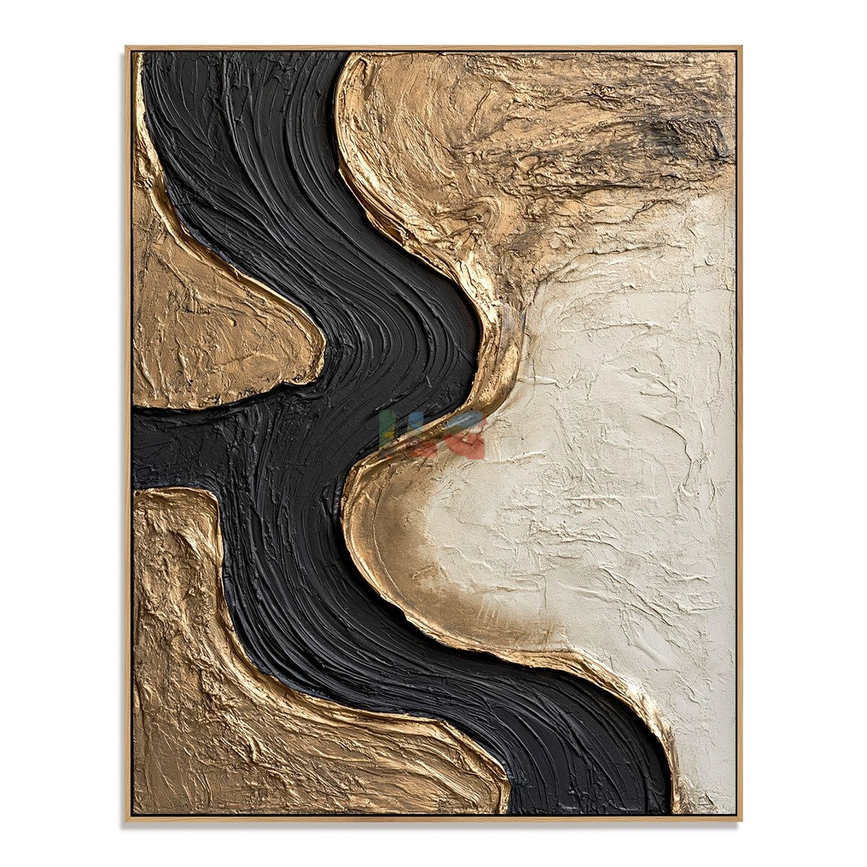 Auric River Vein – Abstract Organic Textured Wall Art