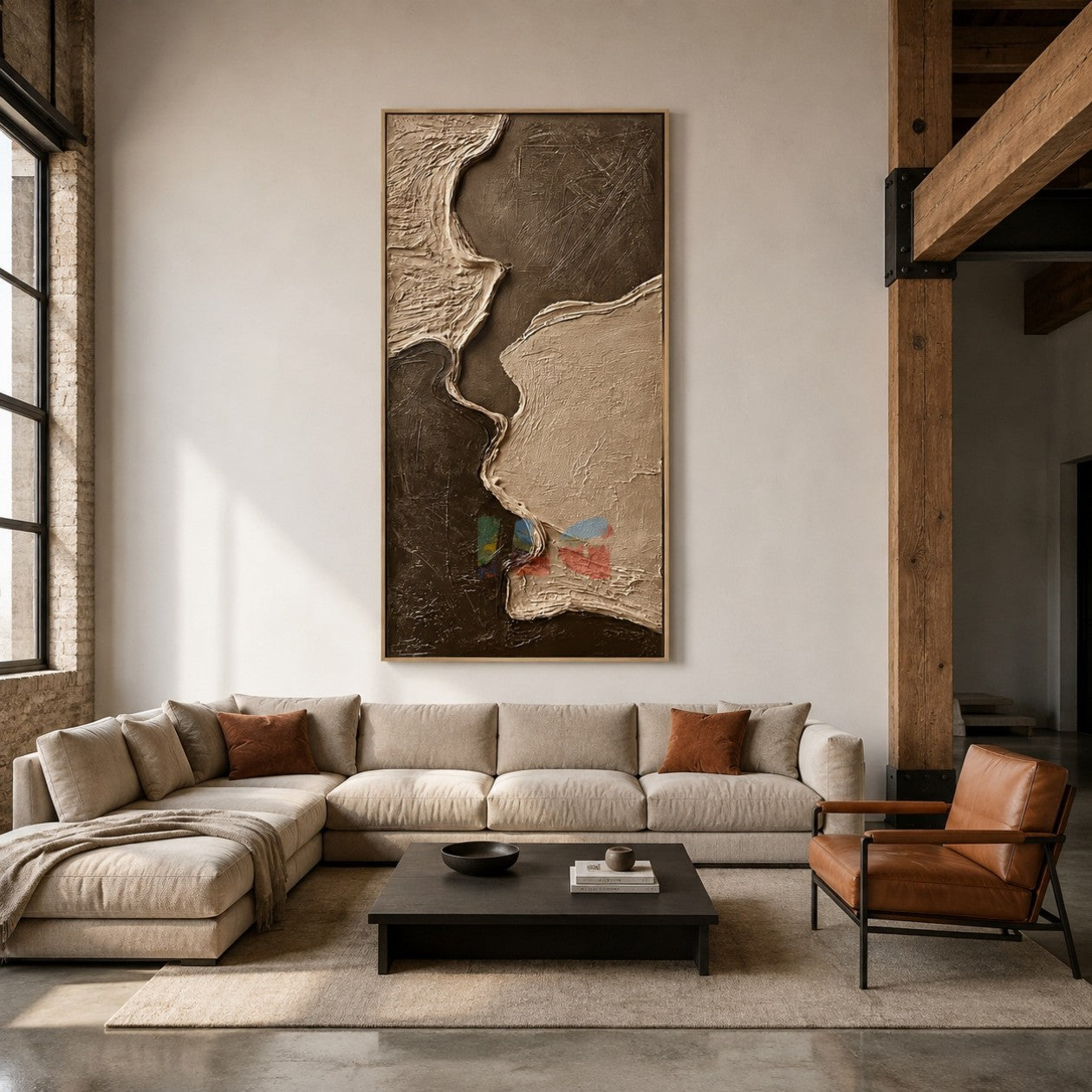 Sandstone Divide Flow – Abstract Organic Textured Wall Art