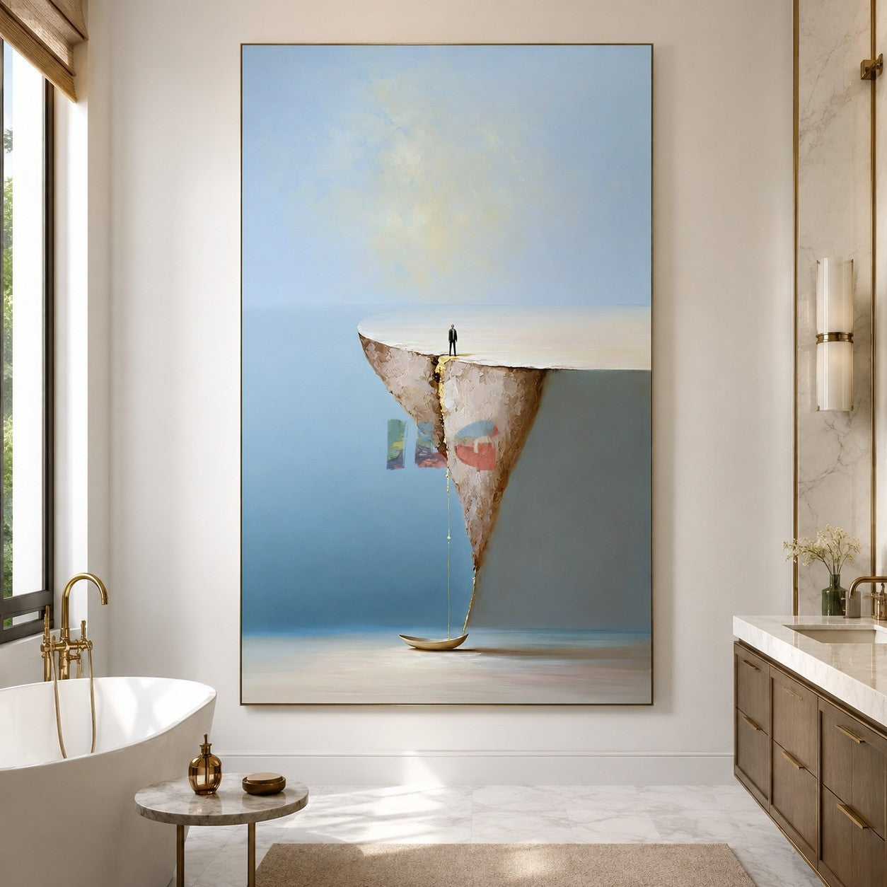 Beyond the Floating Edge – Minimalist Surreal Landscape Wall Art
