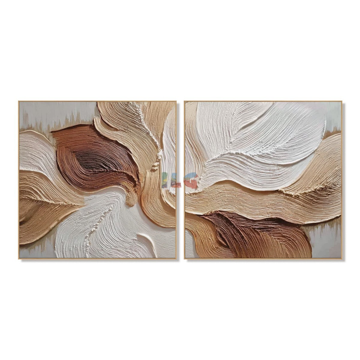 Earthen Petal Flow – Neutral Textured Botanical Wall Art Set