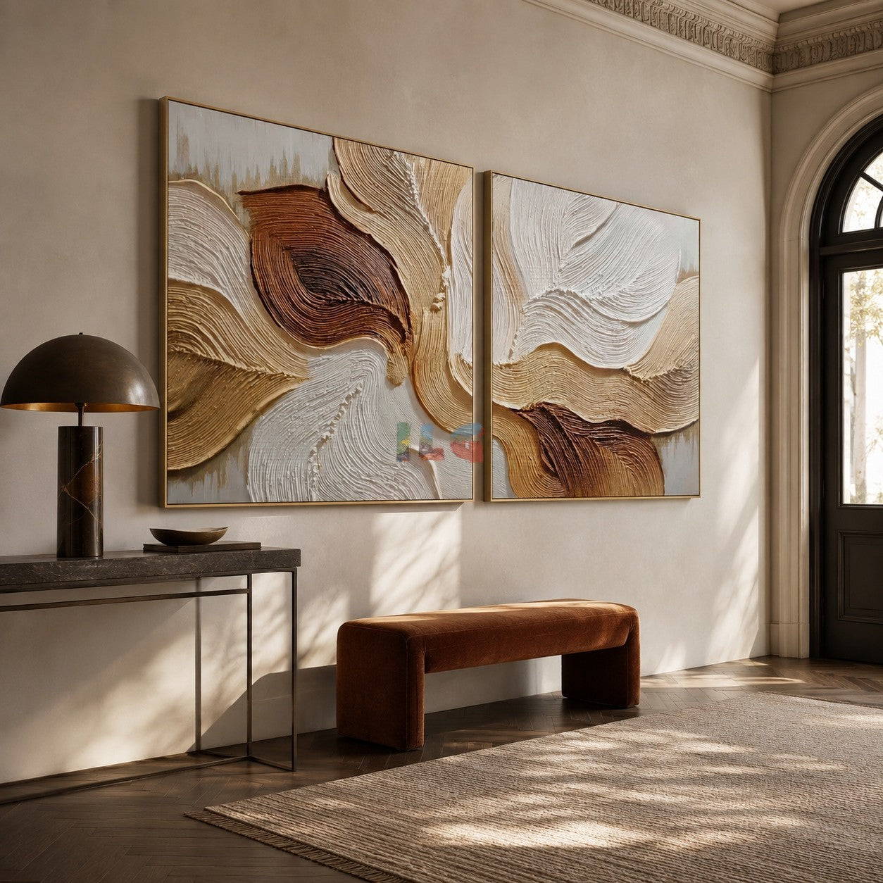Earthen Petal Flow – Neutral Textured Botanical Wall Art Set