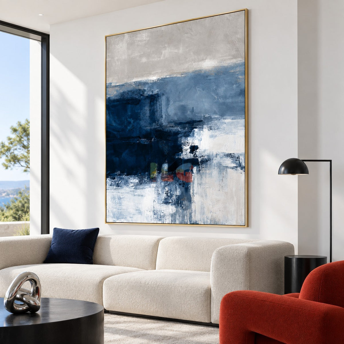 Arctic Blue Passage – Contemporary Abstract Ocean Texture Wall Art