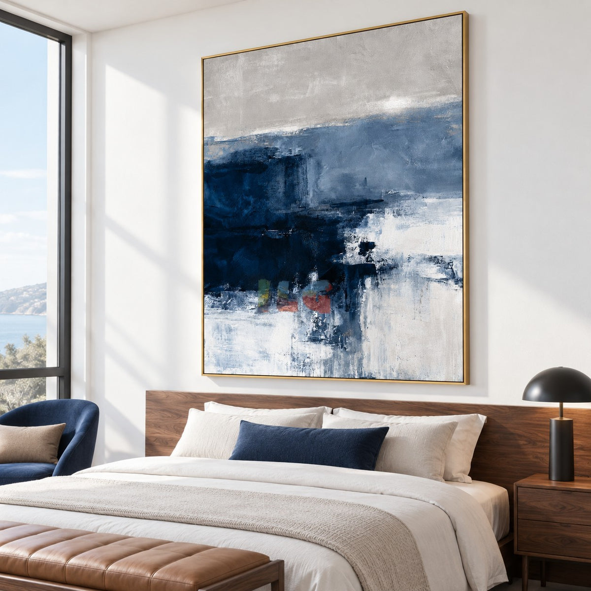 Arctic Blue Passage – Contemporary Abstract Ocean Texture Wall Art