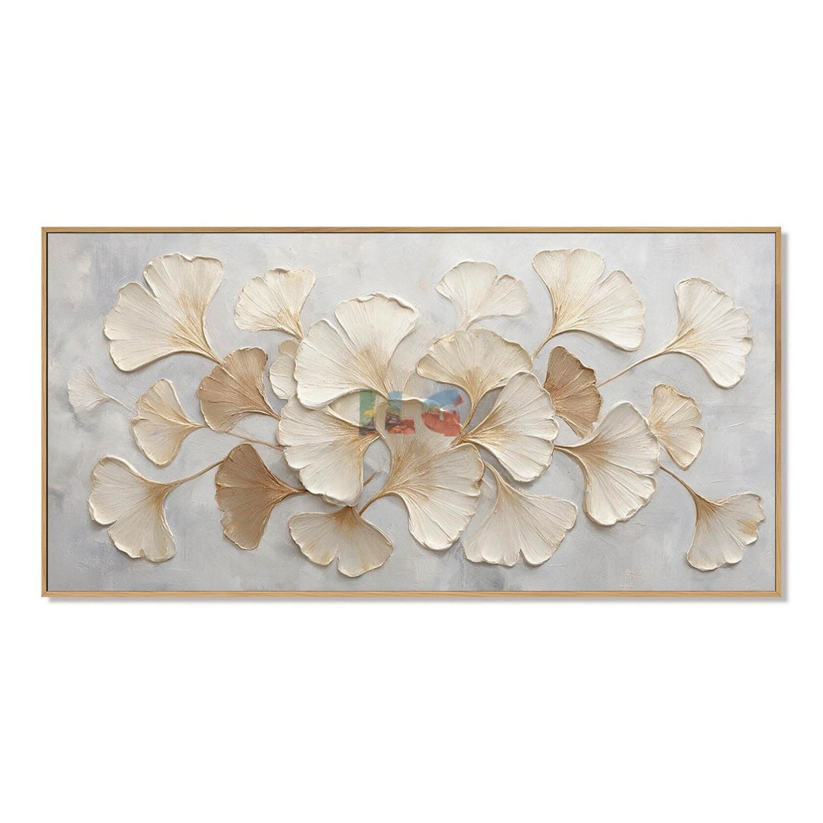 Quiet Ginkgo Bloom – Modern Botanical Texture Wall Art