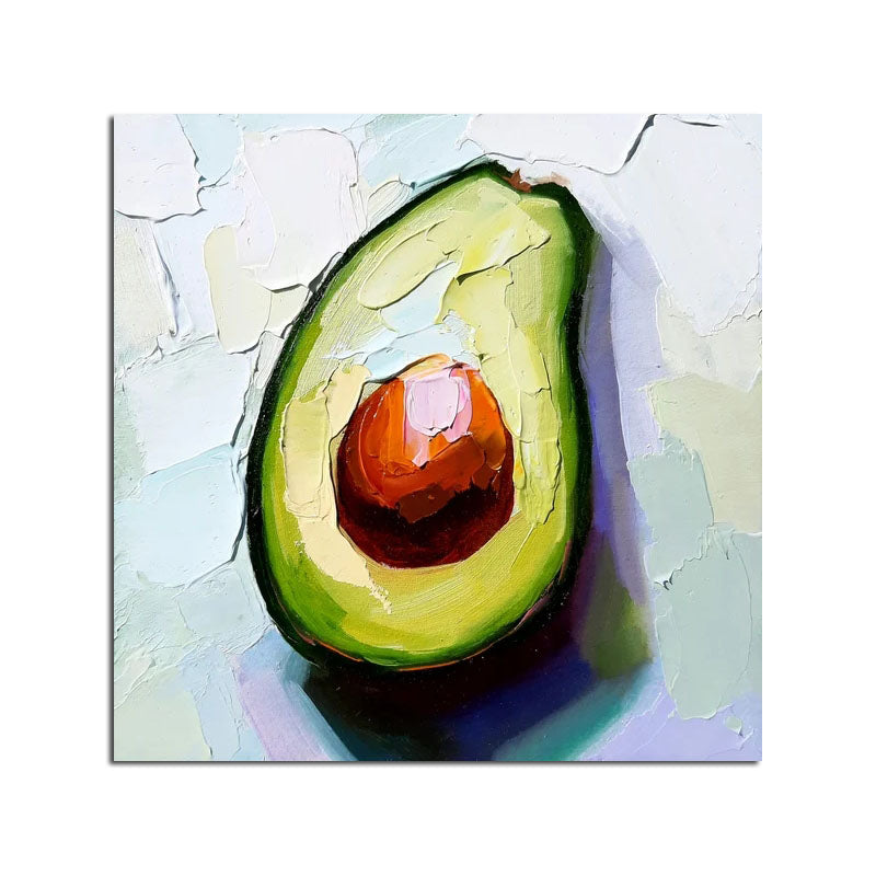 3D Textured Avocado Wall Art - Vibrant Kitchen & Dining Room Decor