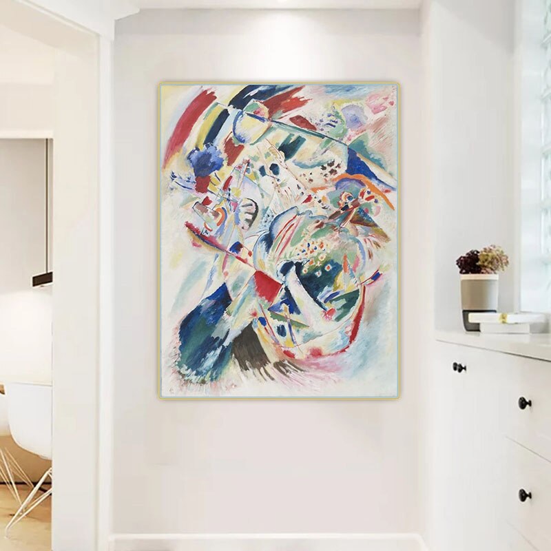 Abstract Expressionist Canvas Art: Colorful Kandinsky - Inspired