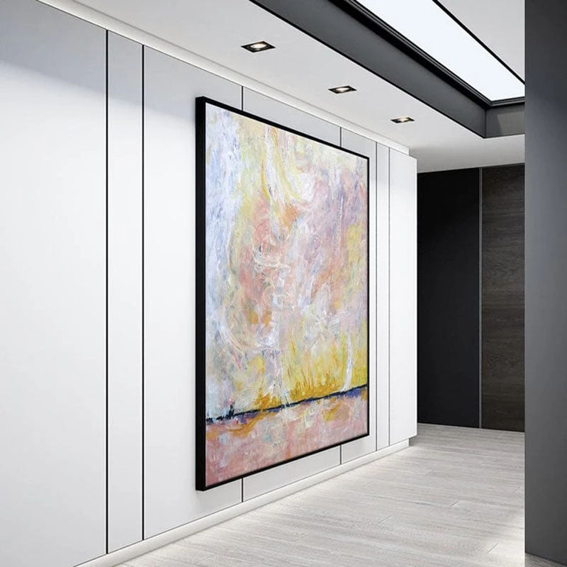 Abstract Pastel Painting on Canvas