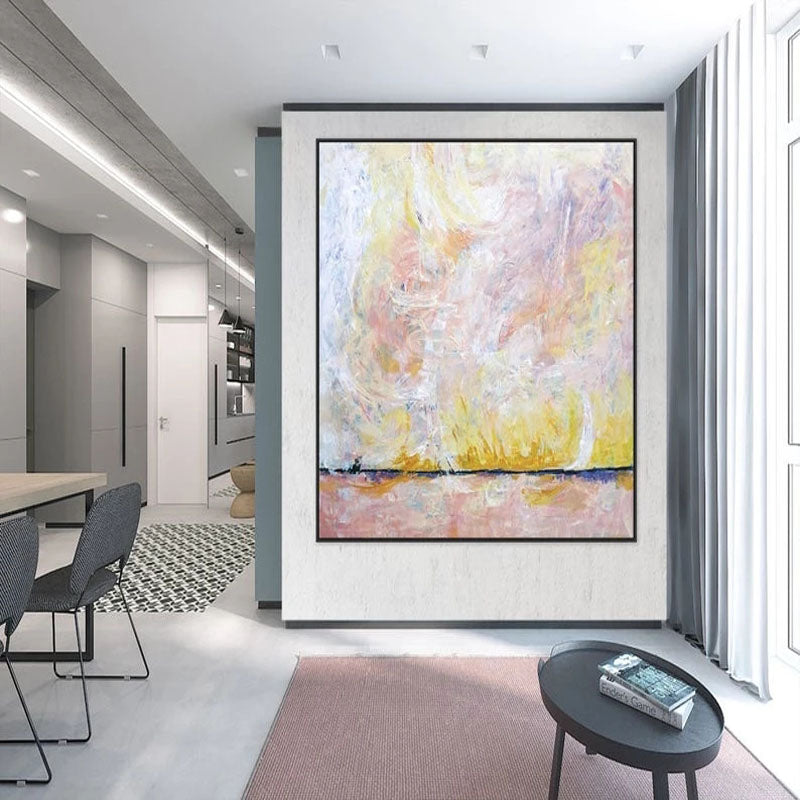 Abstract Pastel Painting on Canvas