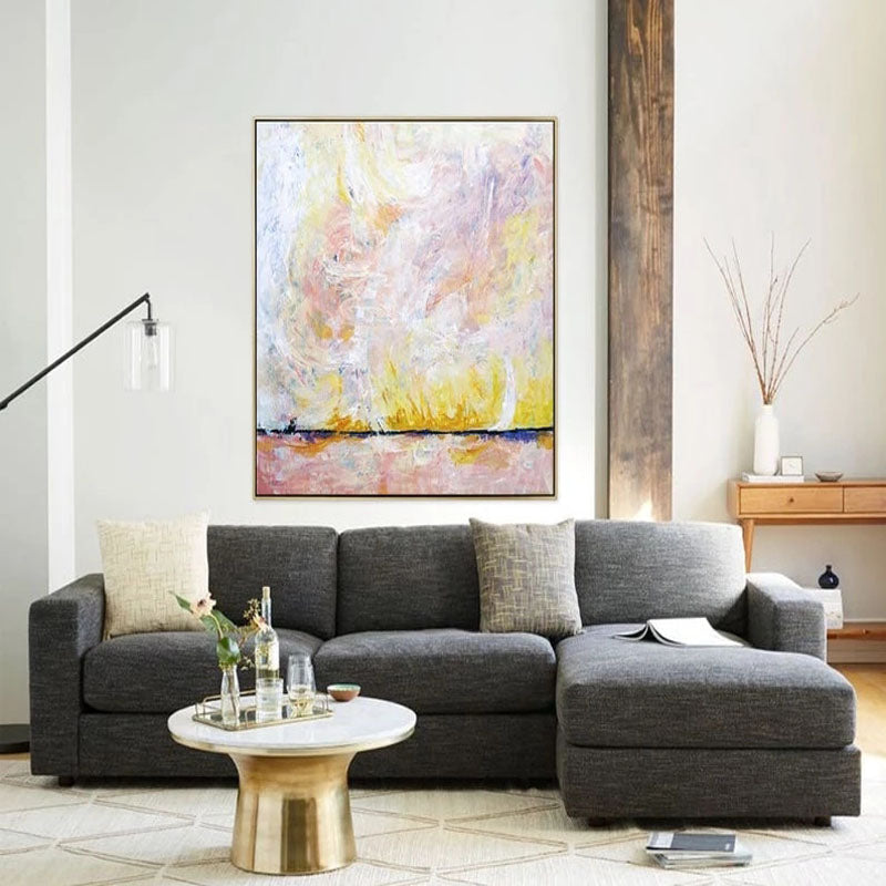 Abstract Pastel Painting on Canvas