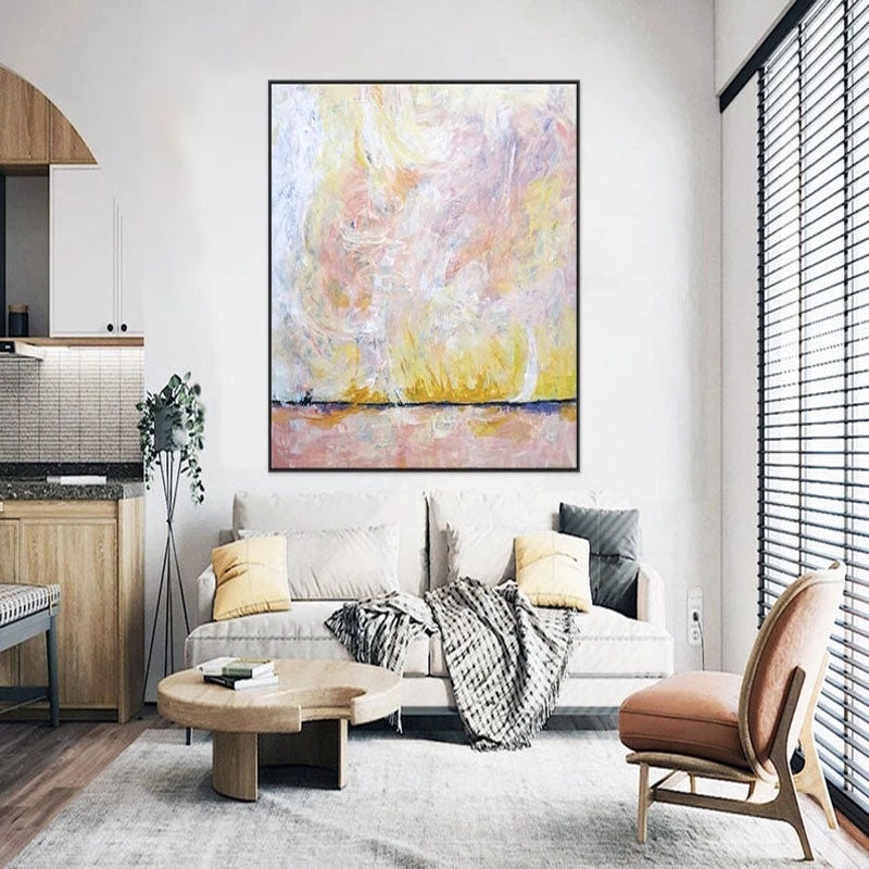 Abstract Pastel Painting on Canvas