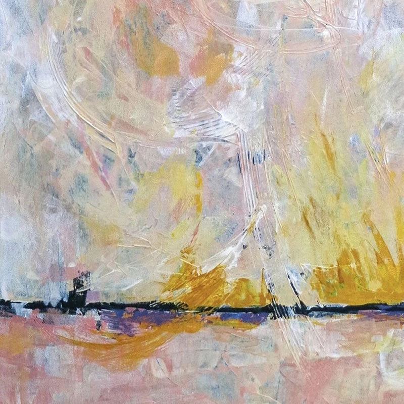 Abstract Pastel Painting on Canvas