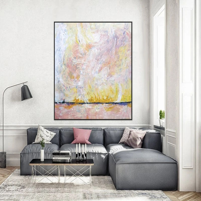 Abstract Pastel Painting on Canvas