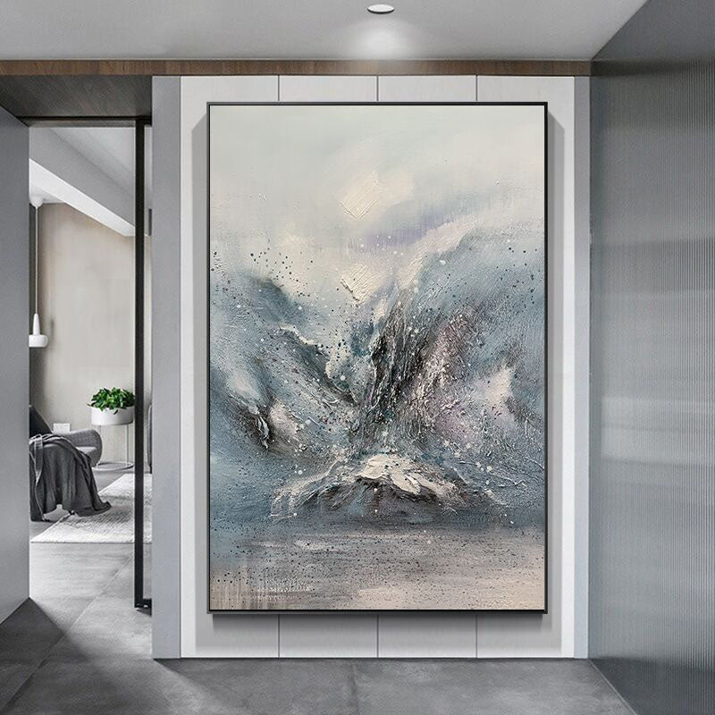 Arctic landscapes abstract painting for modern decor