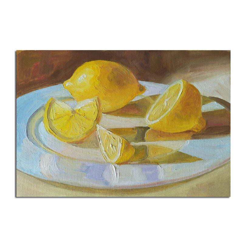 Everyday Lemons: A Realistic Oil Painting