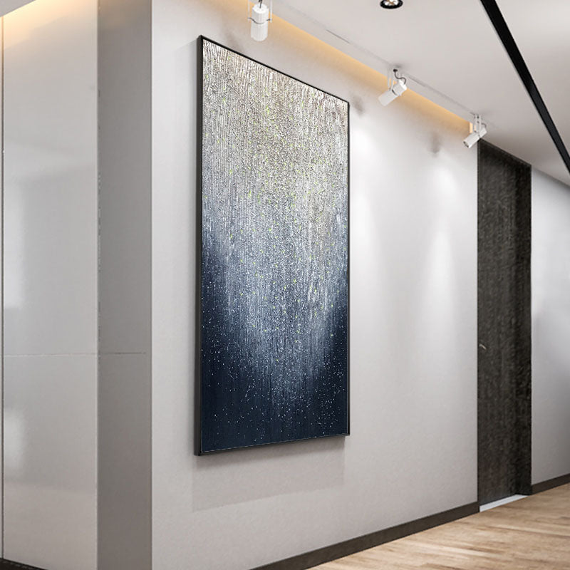 Minimalist Abstract Painting with Cascading Texture