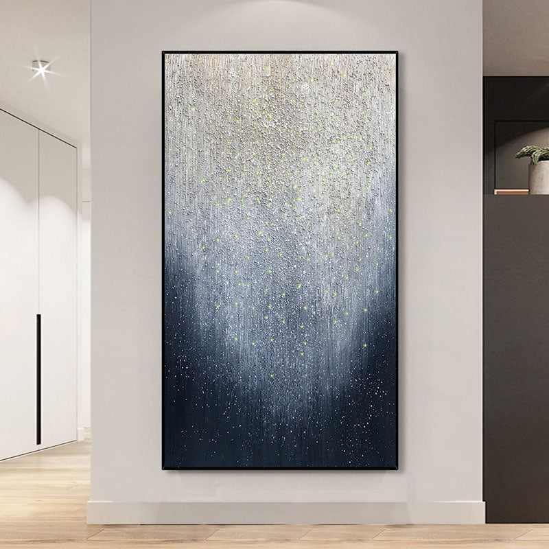 Minimalist Abstract Painting with Cascading Texture