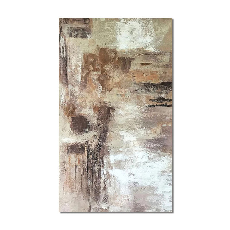 Neutral Tones Abstract Wall Art - Textured Earthy Palette Modern Painting
