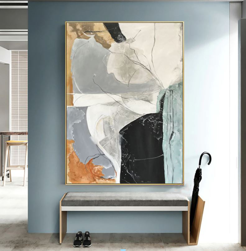 Benedictine-Original Textured Abstract Painting for Contemporary Home Decor