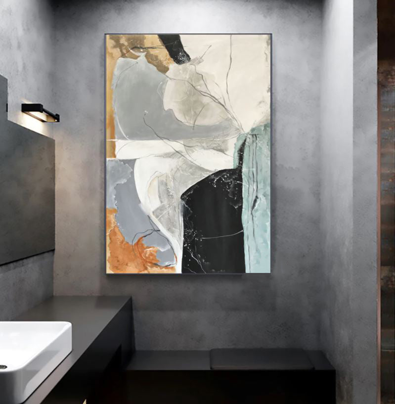 Benedictine-Original Textured Abstract Painting for Contemporary Home Decor