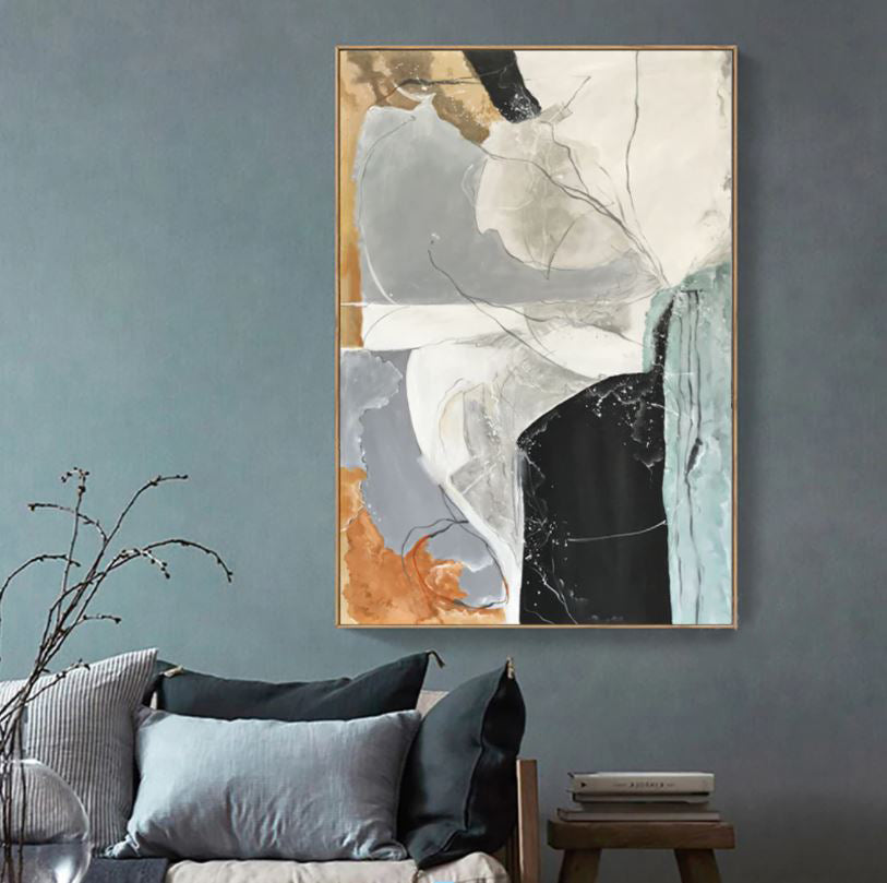 Benedictine-Original Textured Abstract Painting for Contemporary Home Decor