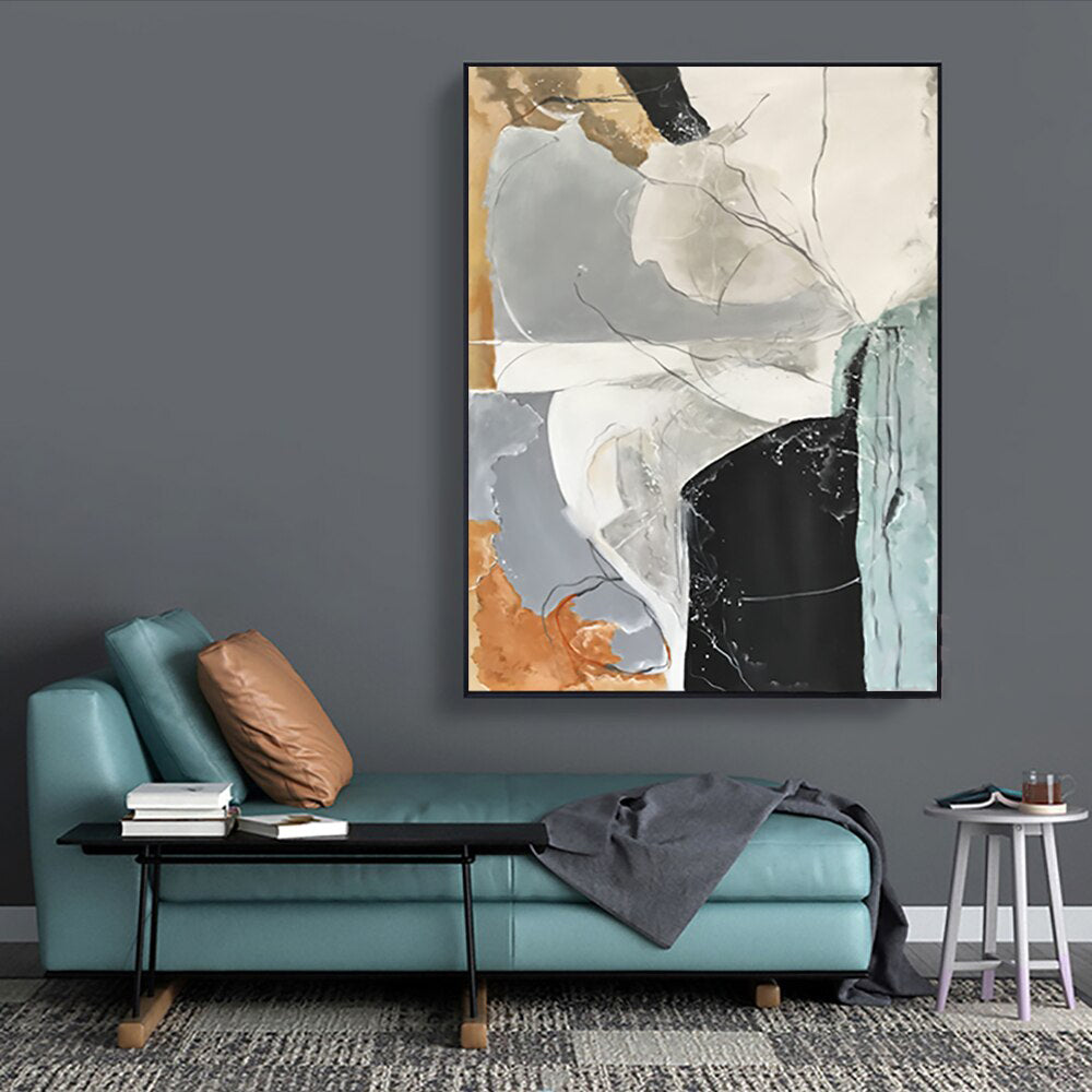 Benedictine-Original Textured Abstract Painting for Contemporary Home Decor