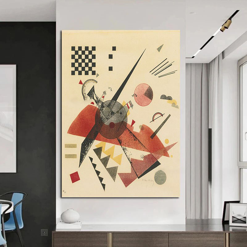 Abstract Geometric Art Print: Dynamic Shape Composition for Wall Art