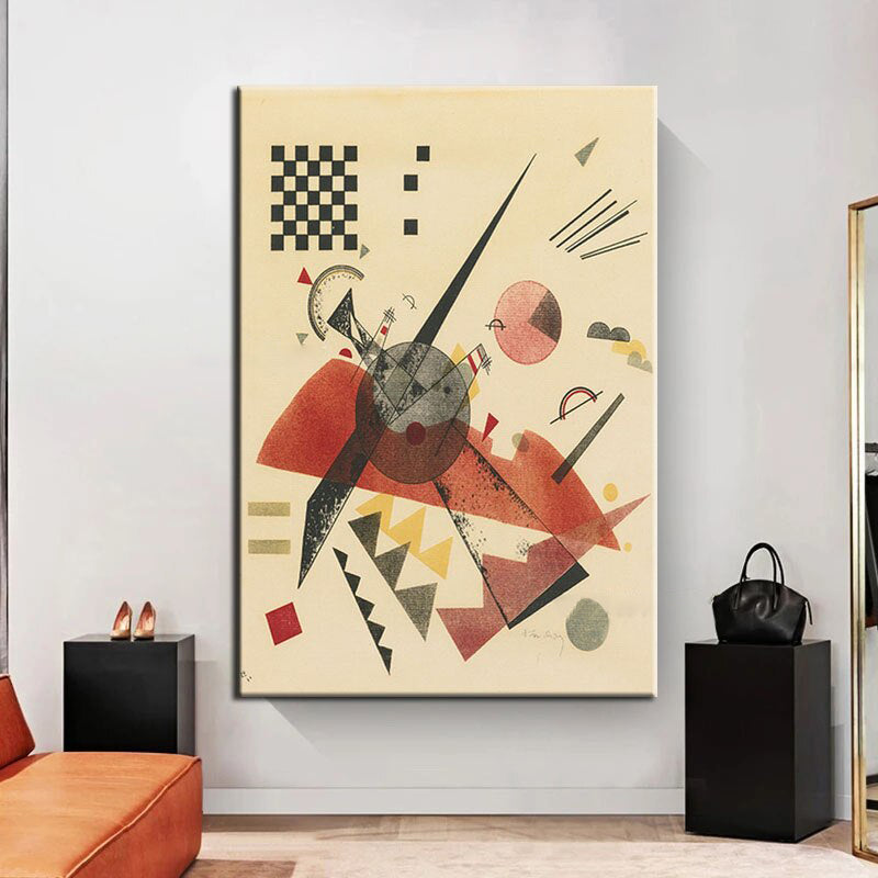 Abstract Geometric Art Print: Dynamic Shape Composition for Wall Art