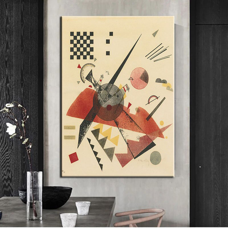 Abstract Geometric Art Print: Dynamic Shape Composition for Wall Art