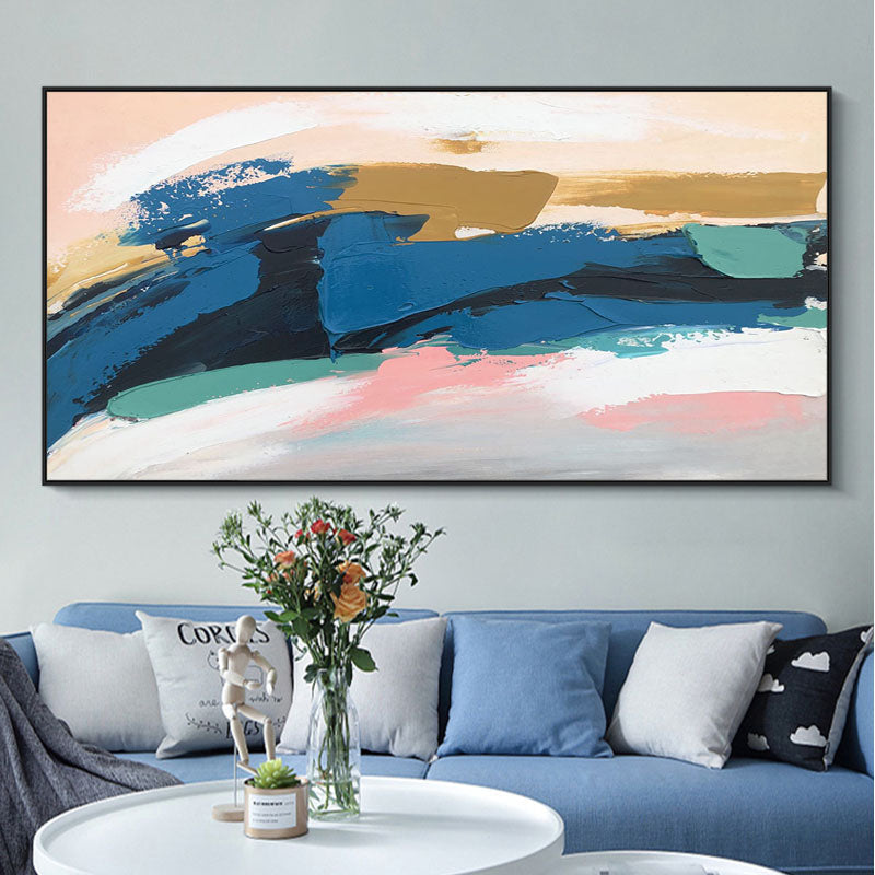 Contemporary Abstract Art: Bold Color Strokes Wall Art
