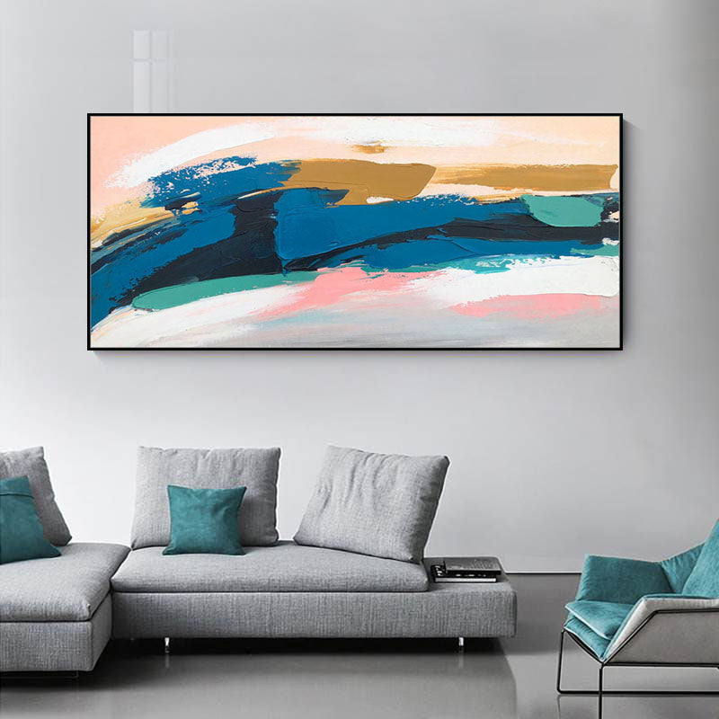 Contemporary Abstract Art: Bold Color Strokes Wall Art