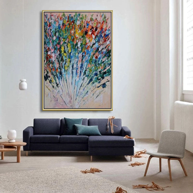 Colorful Abstract Art: Bold Oil Painting for Vibrant Wall Decor