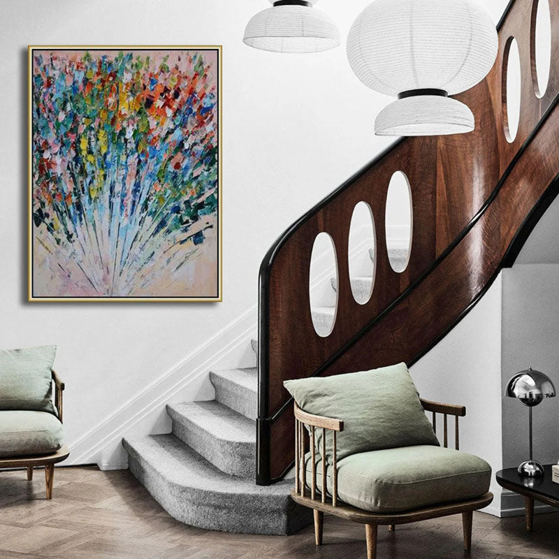Colorful Abstract Art: Bold Oil Painting for Vibrant Wall Decor