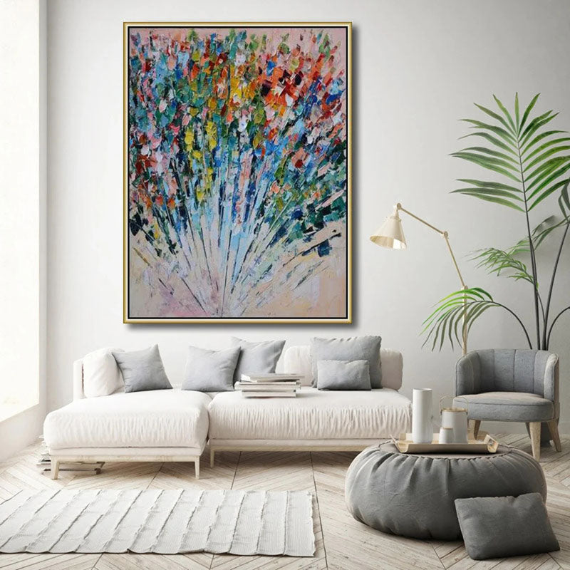 Colorful Abstract Art: Bold Oil Painting for Vibrant Wall Decor