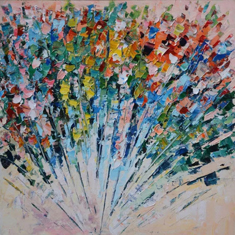 Colorful Abstract Art: Bold Oil Painting for Vibrant Wall Decor