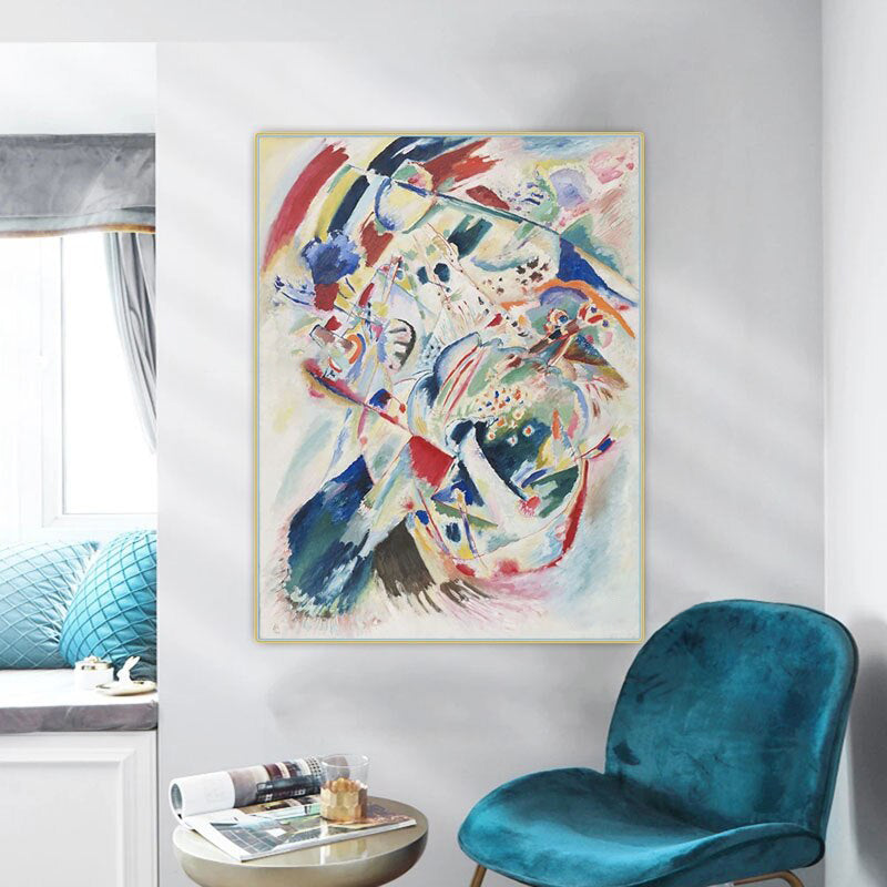 Abstract Expressionist Canvas Art: Colorful Kandinsky - Inspired